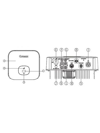 Монофазен мрежов инвертор Growatt 5KW, MIN 5000TL-XH